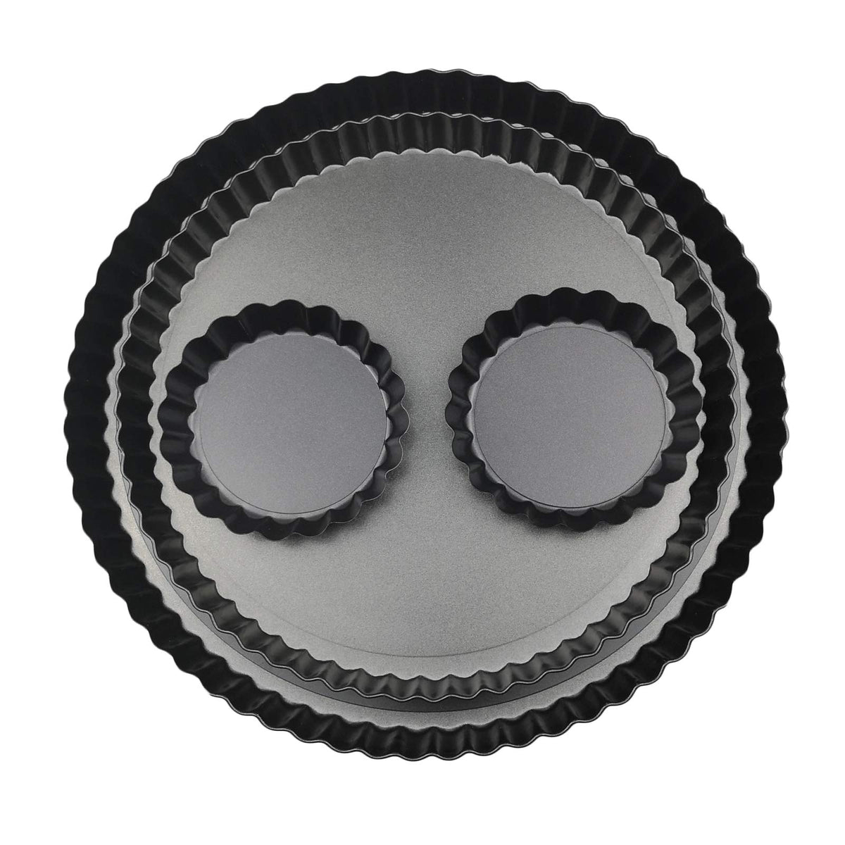 Yamteck 11-inch tart pan with removable bottom for easy demolding and clean presentation.