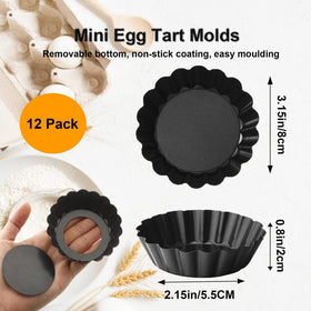Yamteck 12-pack mini quiche pans ideal for celebrations.