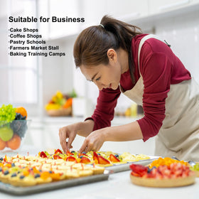 Yamteck non-stick coating helps release tarts cleanly.