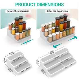 YAN HIN expandable spice rack with non-slip surface prevents sliding