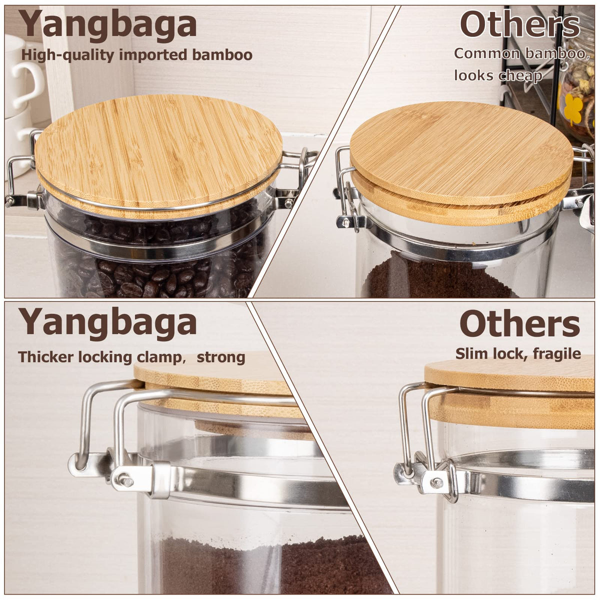 Yangbaga container can be hung on a wall for space-saving storage