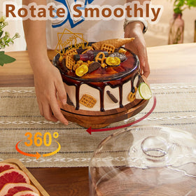 Yangbaga rotating cake stand base enables smooth 360-degree viewing.
