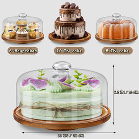 Yangbaga rotating-base cake stand shows desserts from all angles for entertaining.