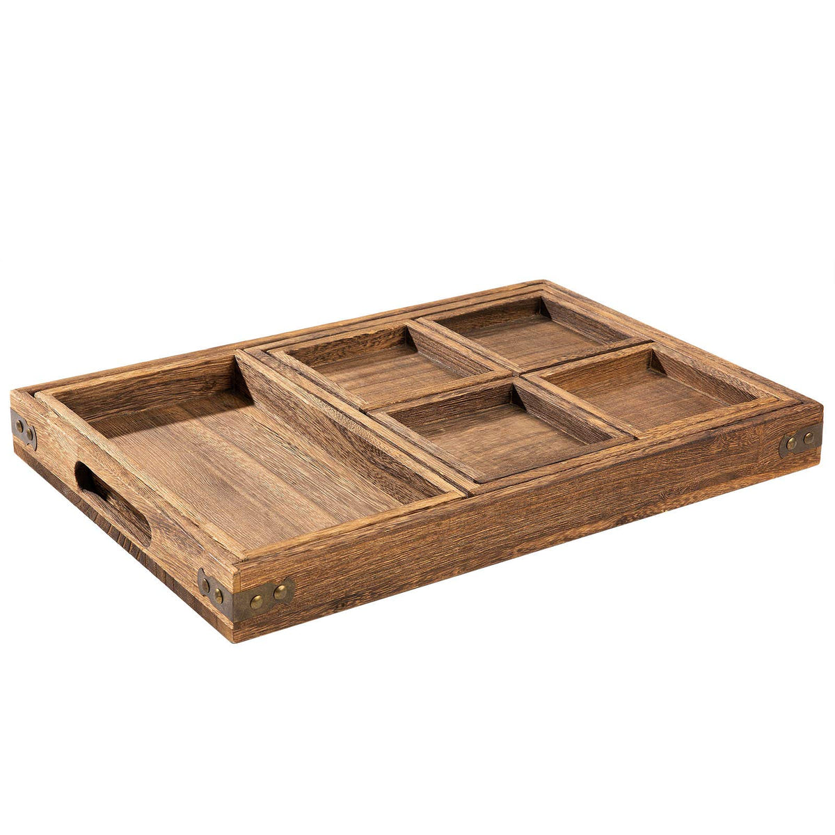 Yangbaga large, medium, small, and mini trays for breakfasts and drinks