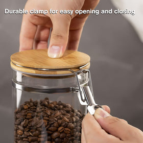 Yangbaga wide-mouth glass container easy access to coffee and nuts