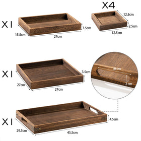 Yangbaga wooden trays nesting design saves kitchen storage space