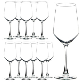 YANGNAY 12-piece wine glass set with 13oz capacity, clear glass enhances wine color
