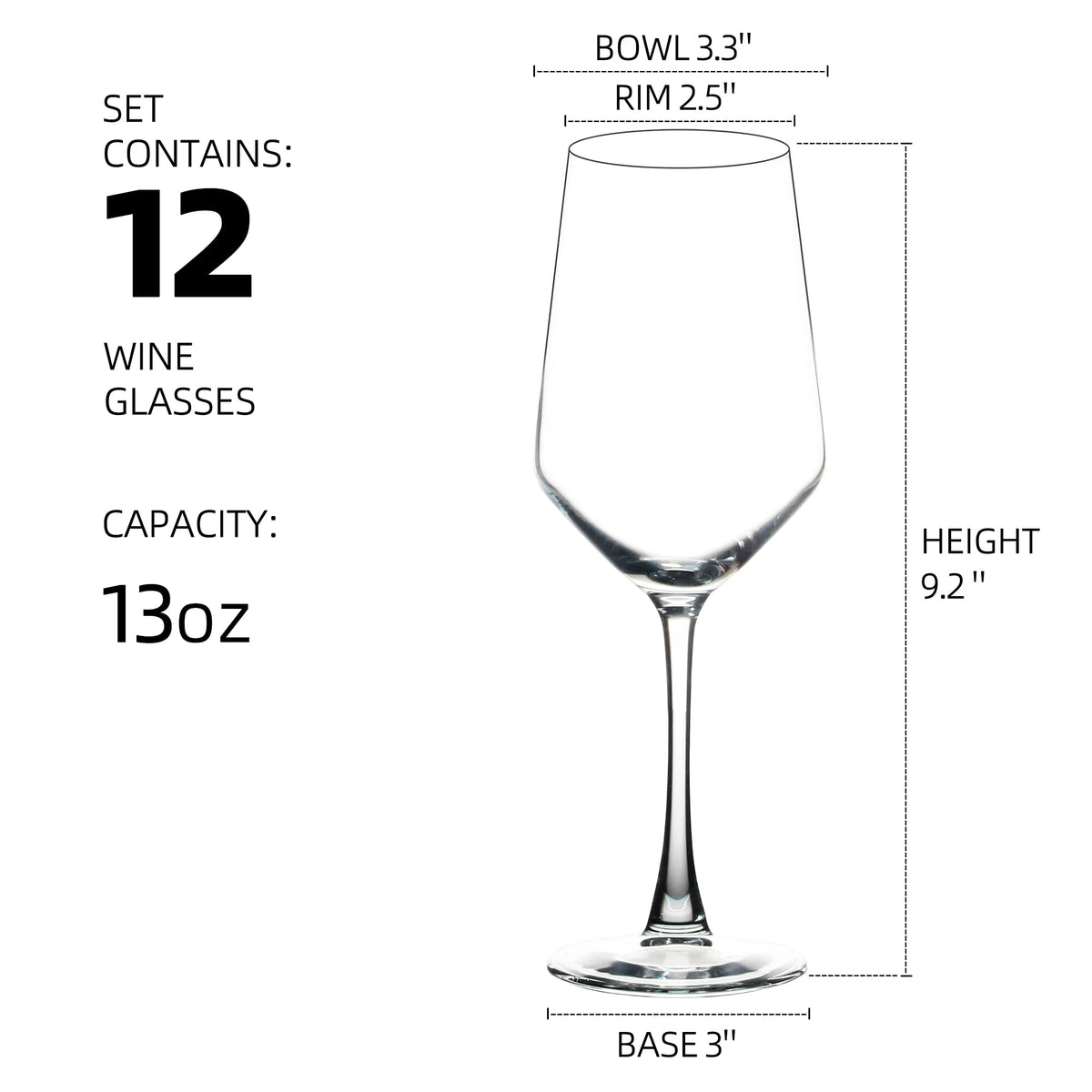 YANGNAY smooth-rim glass, 13oz, comfortable to sip and enjoy