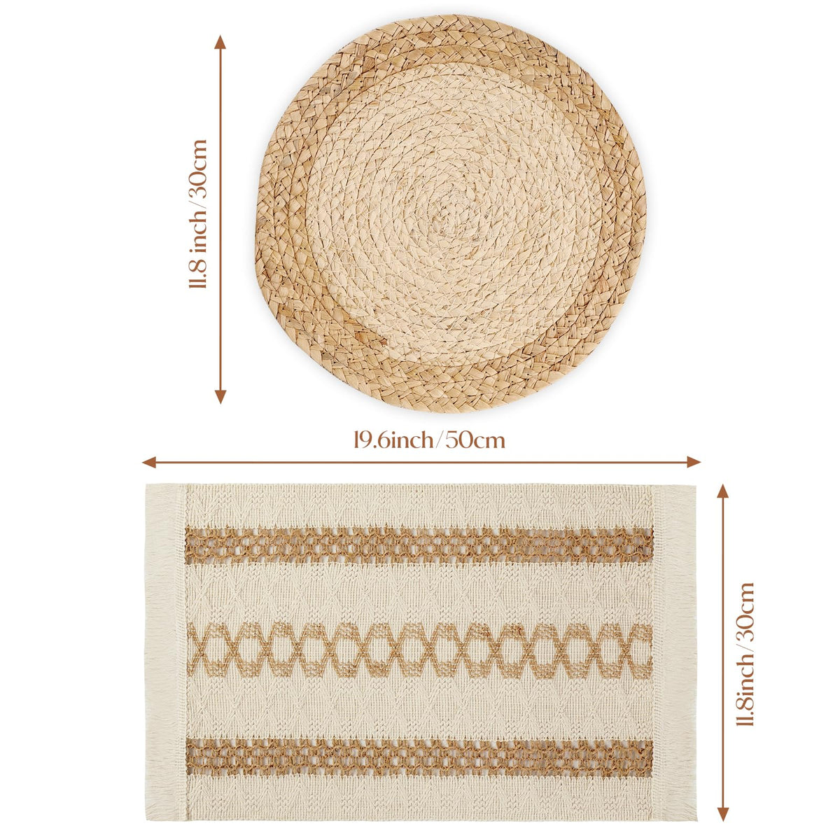 YANGQIHOME tightly woven mats emphasize warmth and farmhouse appeal.