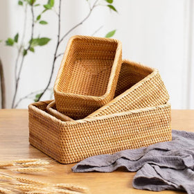 YANGQIHOME decorative wicker basket for living room shelves.