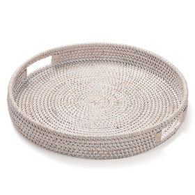 Durable natural-texture rattan tray by YANGQIHOME.