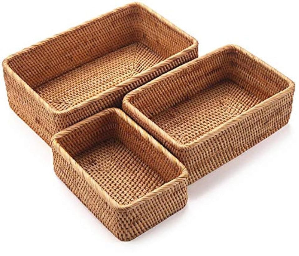 YANGQIHOME natural rattan basket large for bathroom and kitchen organization.