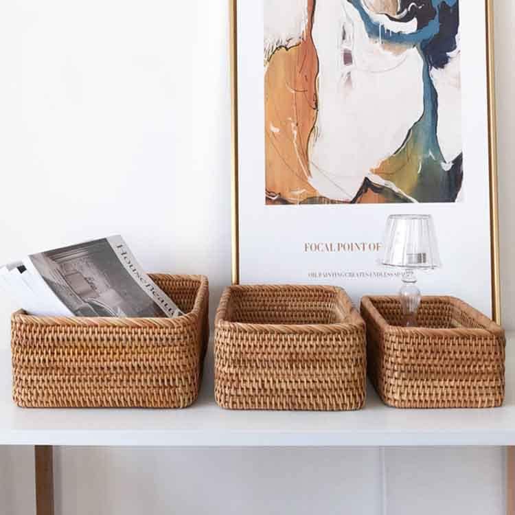 YANGQIHOME organizer set baskets offer versatile storage options.