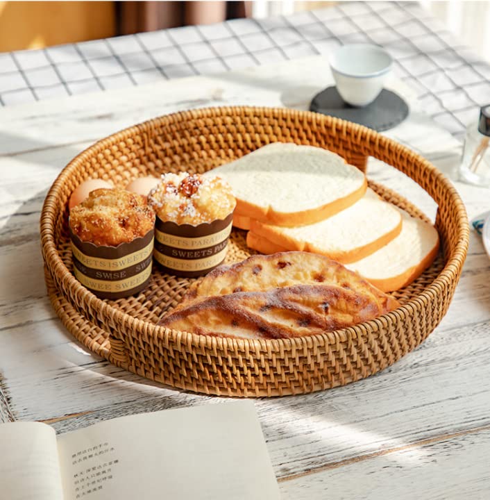 YANGQIHOME ottoman wicker tray adds rustic charm to any room.
