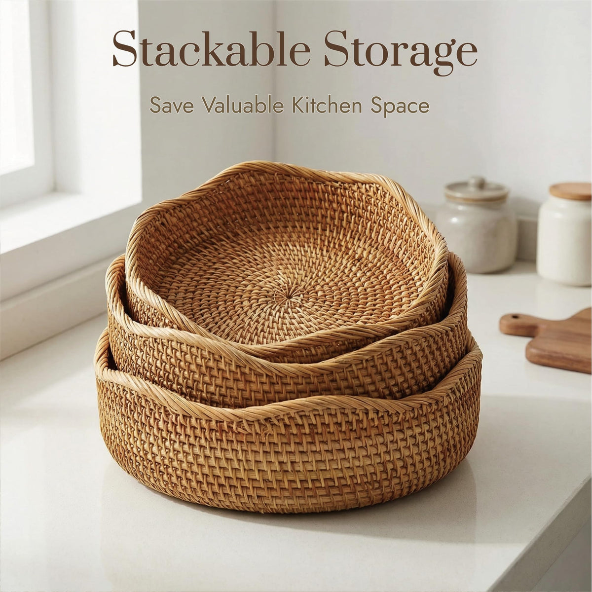 YANGQIHOME rattan basket storage for keys, wallet, and small items