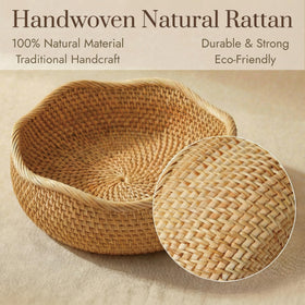 YANGQIHOME rattan bread basket for bread serving at dining table