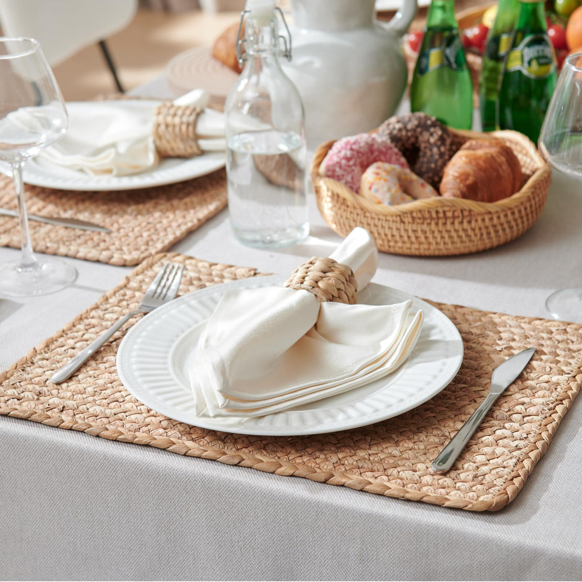 YANGQIHOME rattan table mats 17x12 inches for versatile dining setup