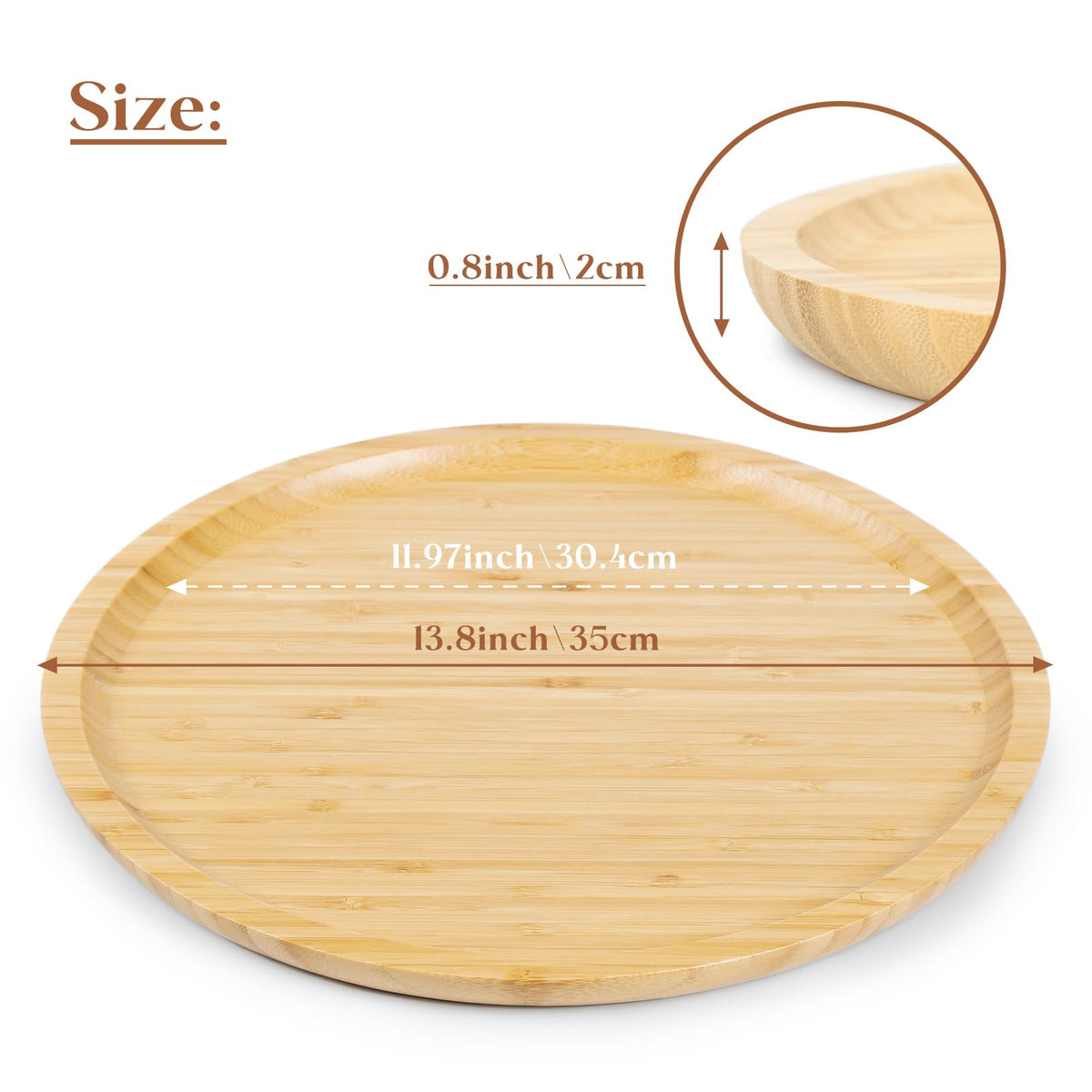 YANGQIHOME round wood tray ideal for fruit and bread at family gatherings.