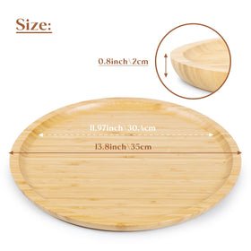 YANGQIHOME round wood tray ideal for fruit and bread at family gatherings.