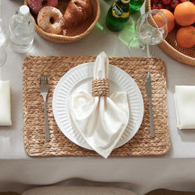 YANGQIHOME wicker placemats providing protection and rustic charm at the table