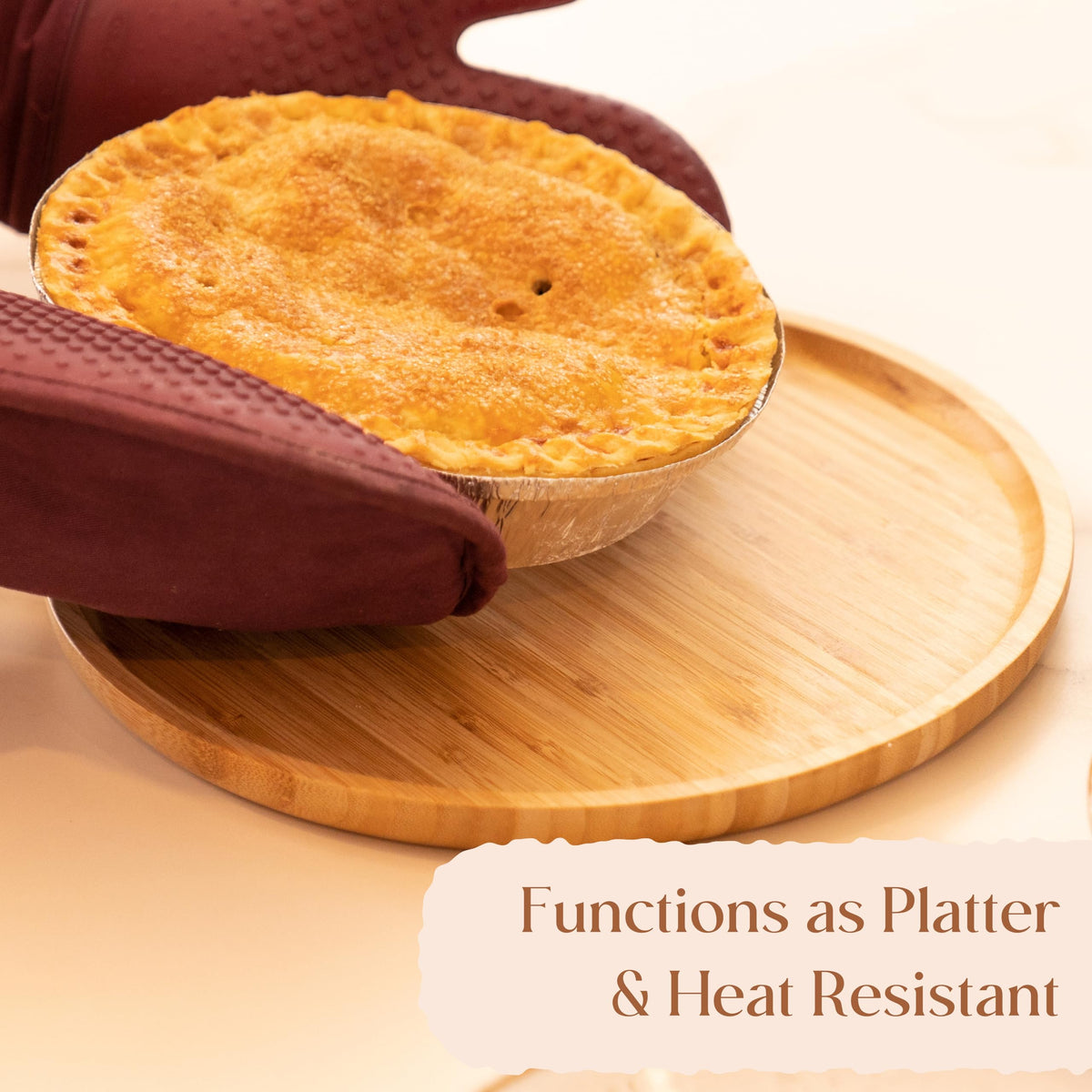 YANGQIHOME wooden charcuterie board with smooth surface supports easy slicing and serving.