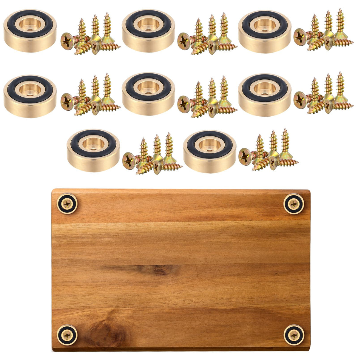 Yaocom brass cutting board feet with anti-slip design for secure use