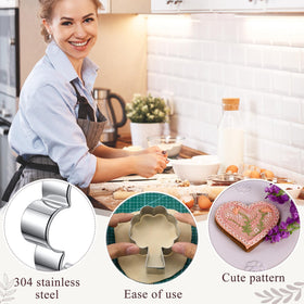 Yaocom delicate floral cutters add elegant details to baked goods.