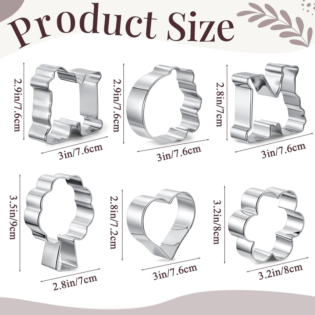 Yaocom heart shape cutters craft decorative cookies for celebrations.