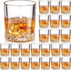 Yaomiao 24pc old fashioned whiskey glasses bulk showcase a classic 10 oz capacity for generous pours.