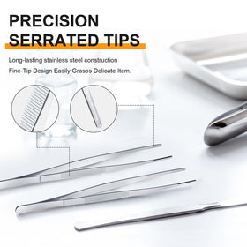 Yaomiao serrated tips garnish tweezers grip delicate items securely.