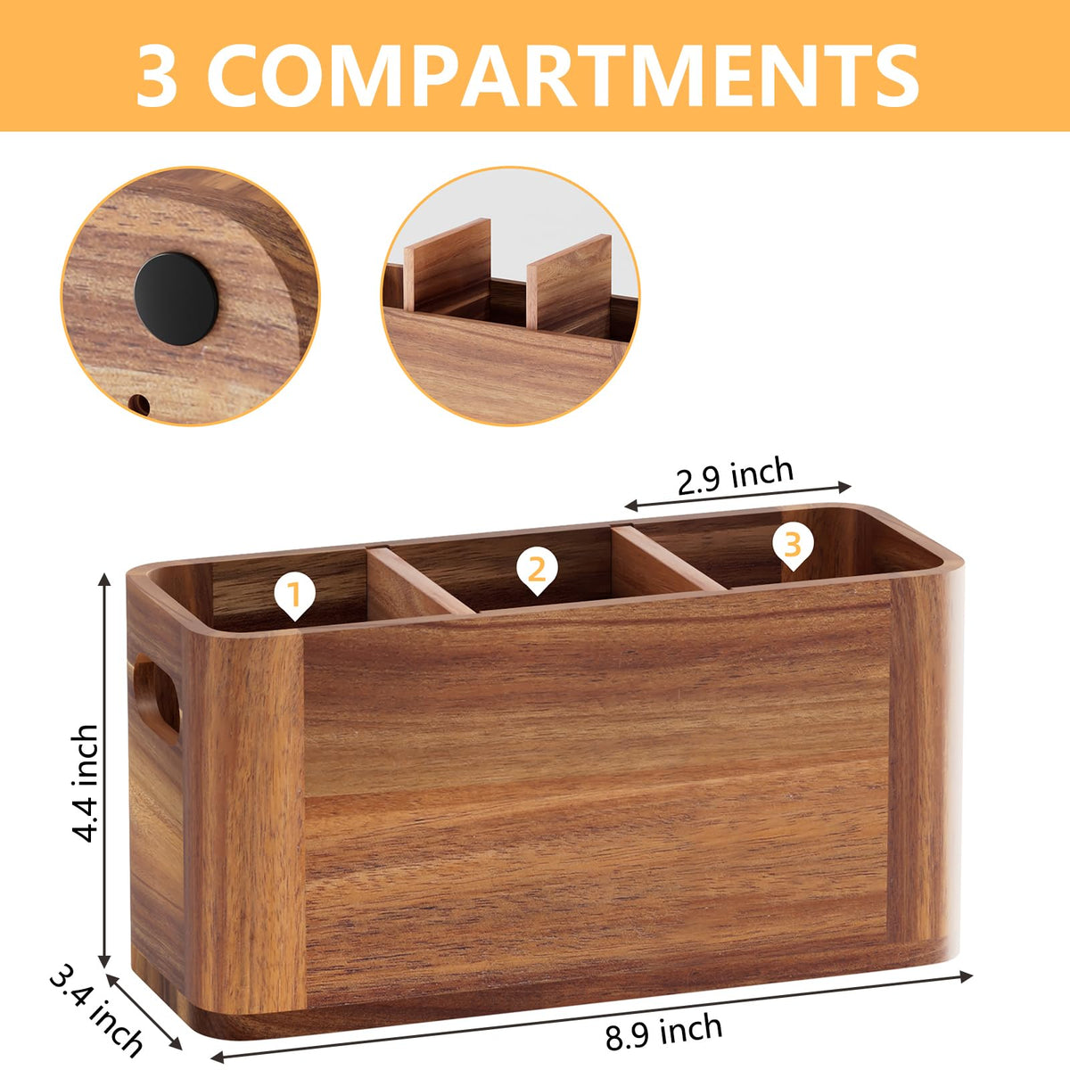 Yaoyiizy utensil holder dividers keep forks and spoons neatly separated for quick access