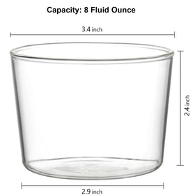 Yarlung borosilicate custard cups offer clear, durable 8oz portions for daily serving.