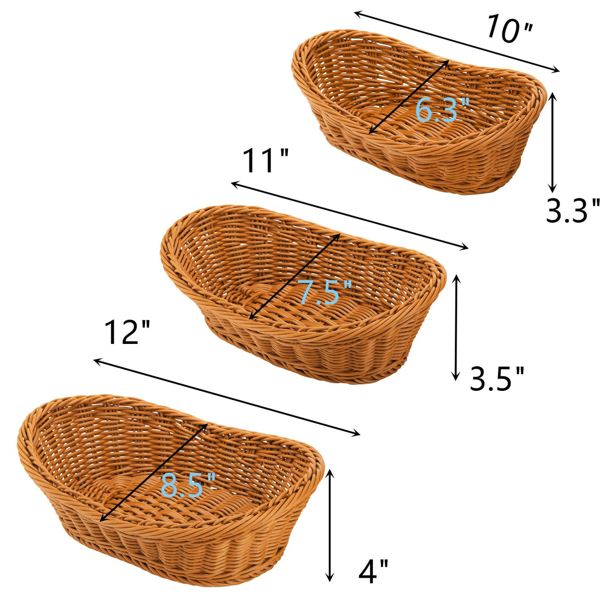 Yarlung nesting set of three sizes for versatile food display.