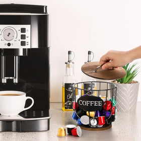 Yarlung countertop coffee bar adds elegant decor and organization
