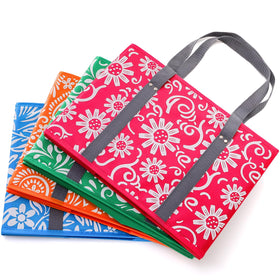Yarlung floral pattern designs in green, blue, orange, carmine