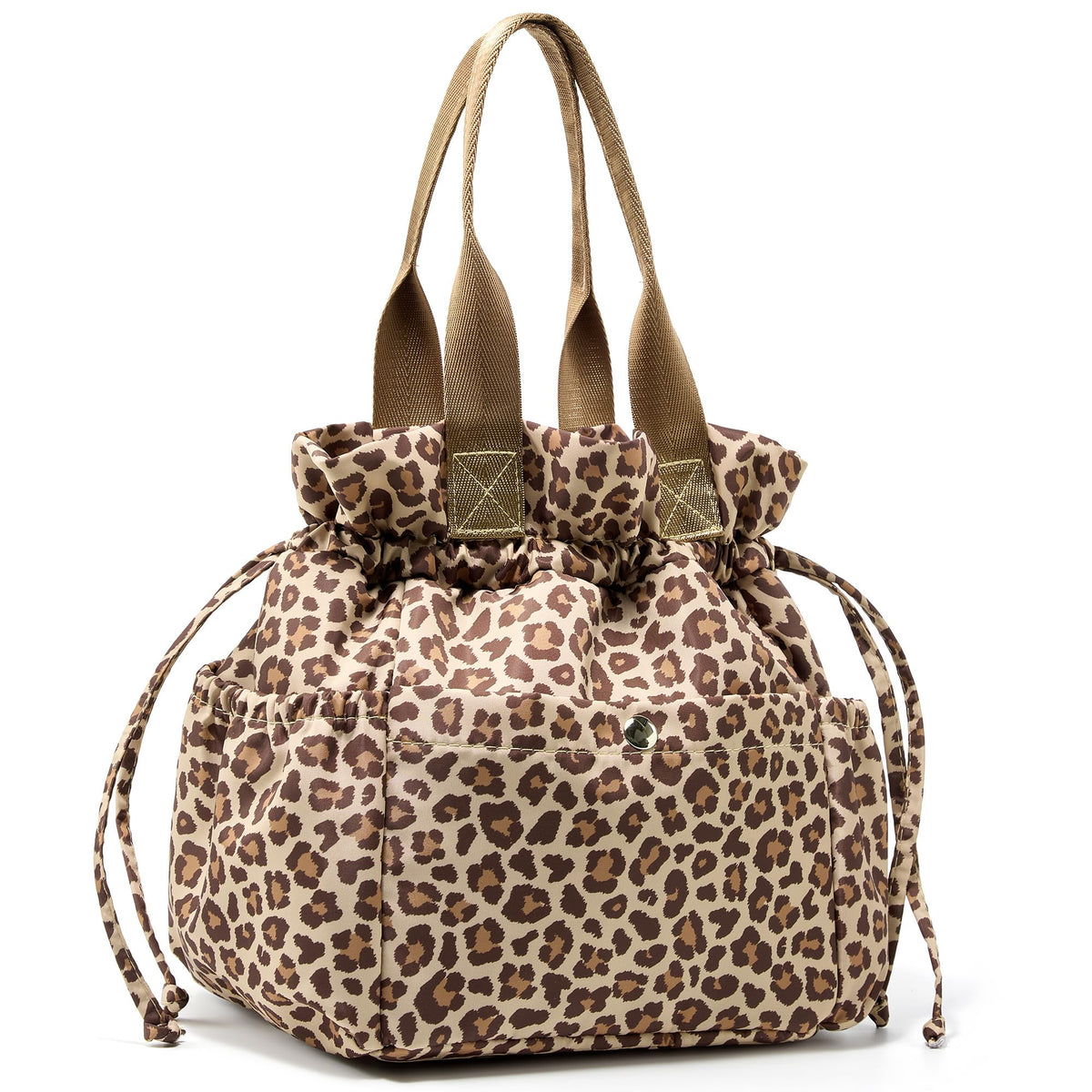 Yarnic leopard lunch bag front view showing stylish design and daily use benefits