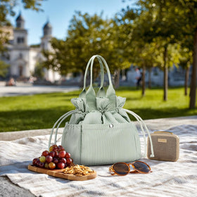 Yarnic back pocket provides quick-secure storage on the reverse side.