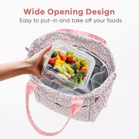Yarnic lunch bag interior pockets organized for essentials