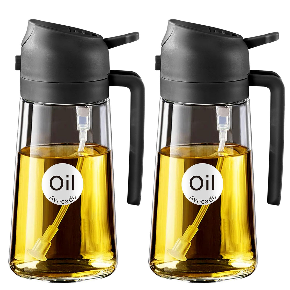 YARRAMATE olive oil sprayer front view with clear glass for precise spraying