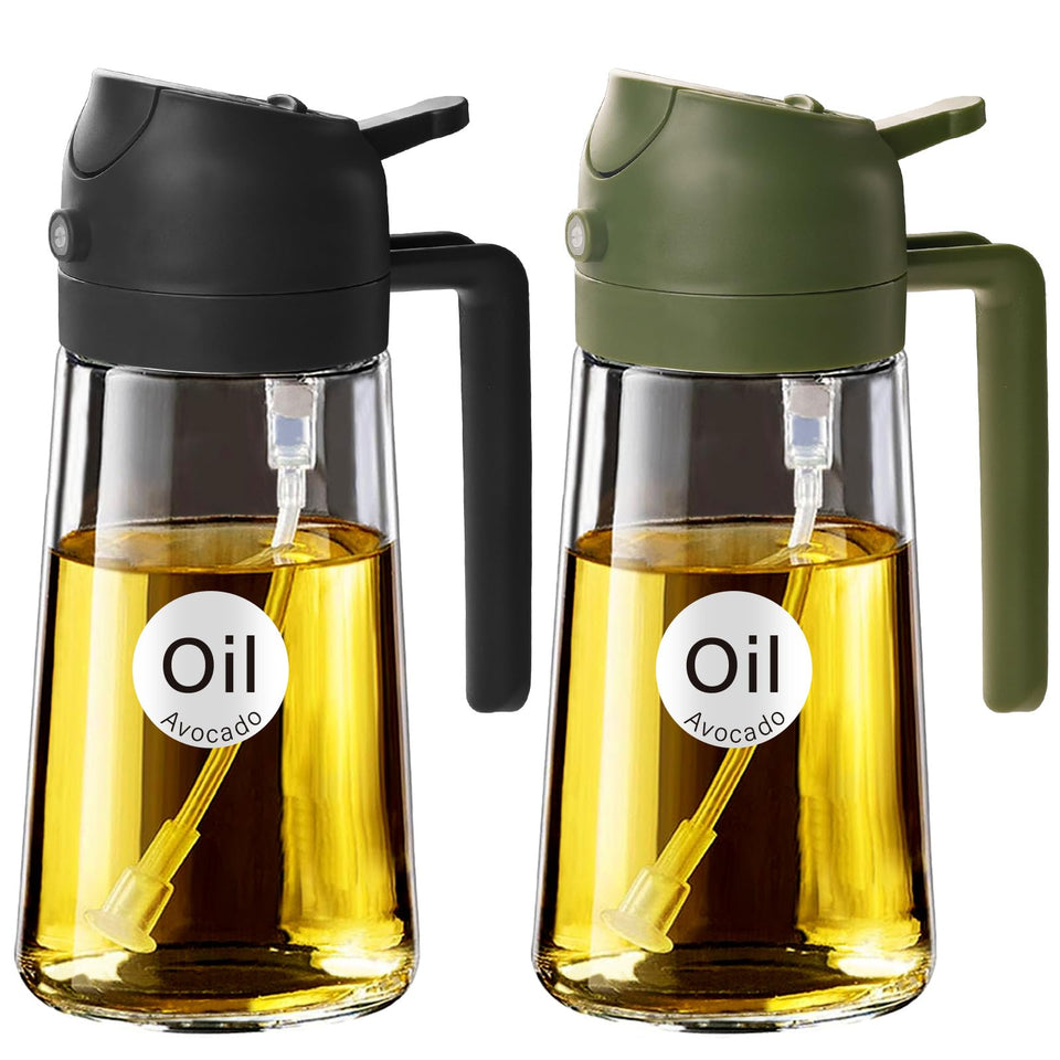 YARRAMATE olive oil sprayer with multi-function spray and pour for precision cooking