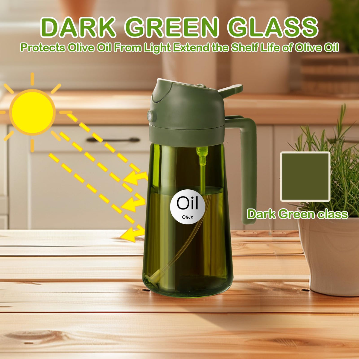 YARRAMATE close-up of dark green bottle showing sturdy glass and coating