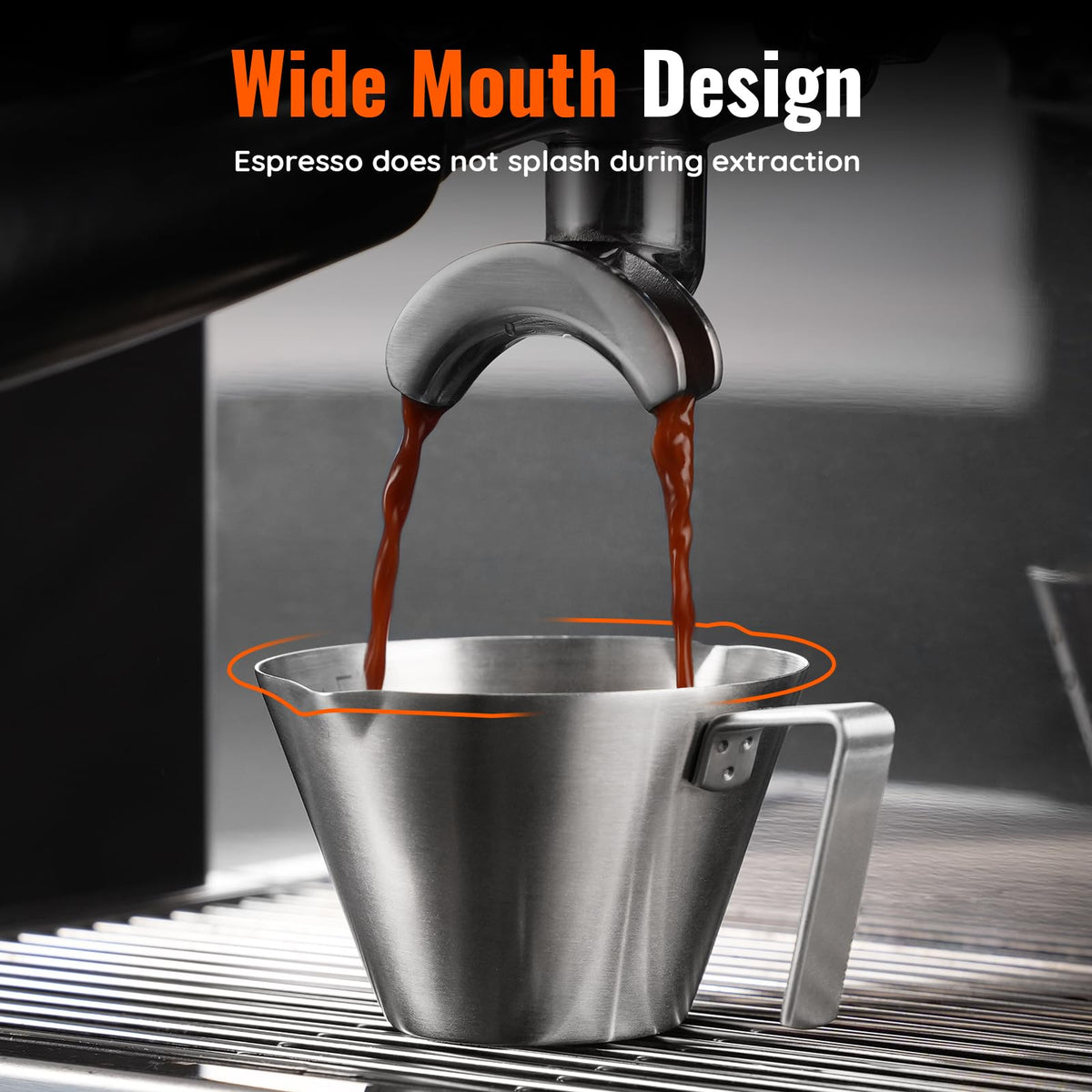 YARRAMATE demitasse cup with wide mouth for smooth pouring