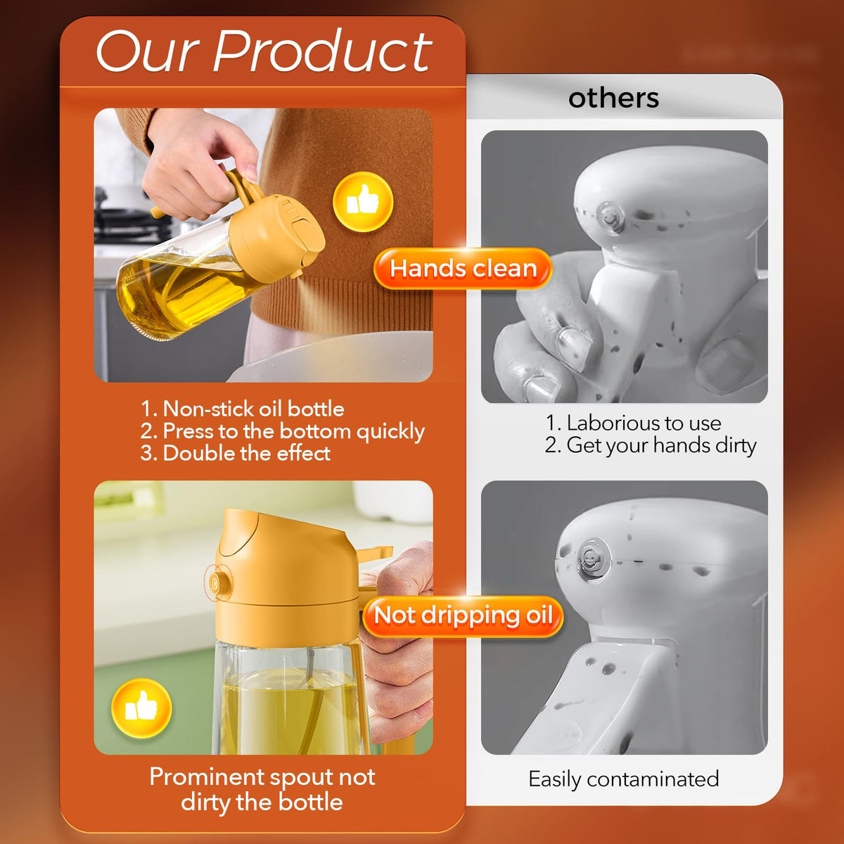 YARRAMATE front nozzle and rear handle design keeps hands clean