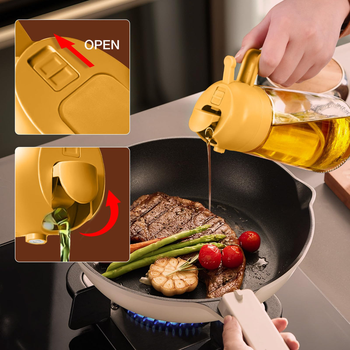 YARRAMATE kitchen setup with oil sprayer for salads and hot cooking