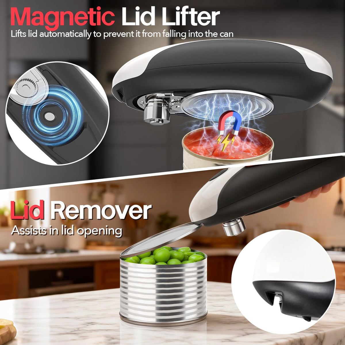 YARRAMATE built-in lid remover simplifies lifting can lids.