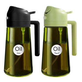 YARRAMATE 2-in-1 olive oil dispenser with pour and spray for precise dressings.
