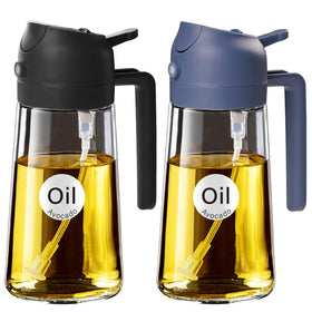 YARRAMATE olive oil sprayer 16oz front view in black for controlled dressing