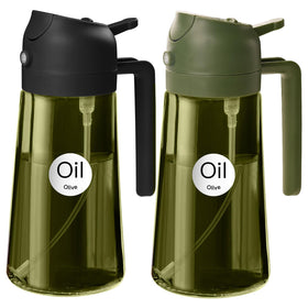 YARRAMATE olive oil sprayer in a dark green 16oz bottle for precise control
