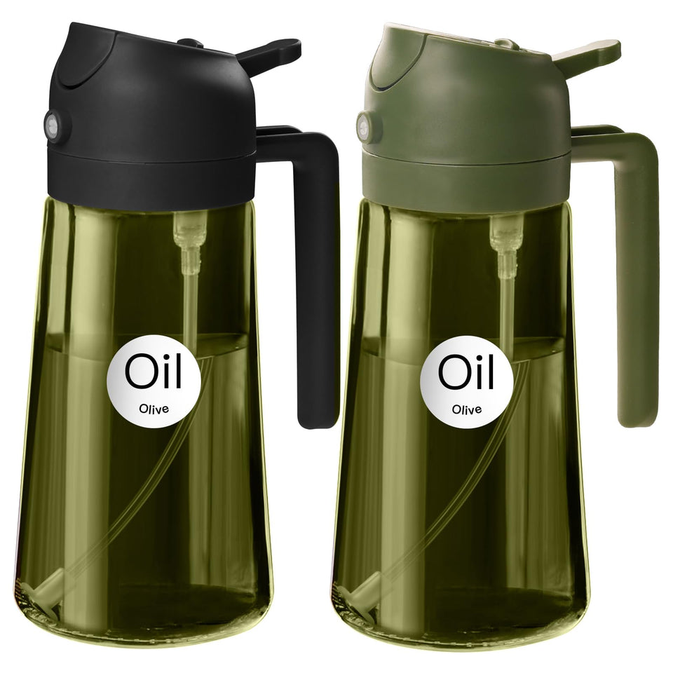 YARRAMATE olive oil sprayer in a dark green 16oz bottle for precise control