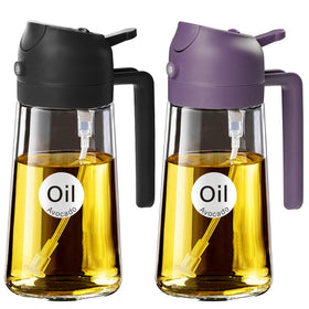 YARRAMATE olive oil sprayer close-up with clear glass for easy level monitoring.